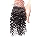 Elva Hair Free Part Deep Curly Lace Closure Bleached Knots Brazilian 3.5
