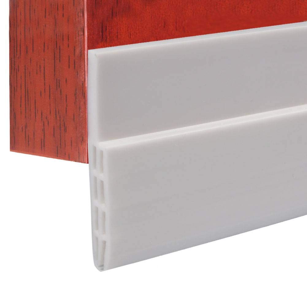 Adhesive Door Seal, Weatherproof Door Draft Excluder, Door Bottom Draught Excluder, Self Adhesive Door Sweep Draft Stopper Soundproof Door Bottom Seal Strip Weather Stripping 100cm(White)