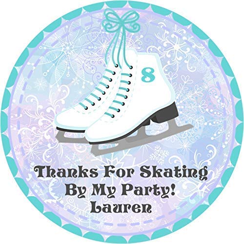 Ice Skating Birthday Party Favor Tags Or Stickers Handmade
