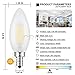 CRLight 6W Dimmable LED Candelabra Bulb 4000K Daylight White, 60W Incandescent Equivalent 600LM, Replace 12W Compact Fluorescent CFL Bulbs, E12 Base C35 Frosted Glass Torpedo Candle Bulbs, Pack of 6