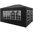 vidaXL Party Tent, 9'10"x13'1", Anthracite - Weather-Resistant Polyethylene Material, Sturdy Steel Frame and Easy Assembly for Outdoor Events and Gatherings