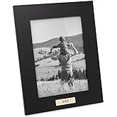 Isaac Jacobs 5x7 Wood Sentiments Dad Picture Frame, Vertical Keepsake Photo Frame with Easel and a Hanging Tabs for Tabletop, Desktop & Wall Display, (Black, 5x7)