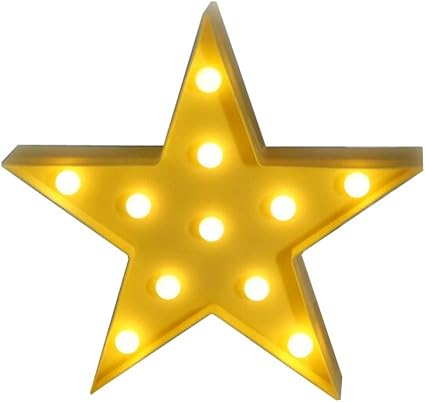 Black Temptation Led Marquee Lumieres Signe Accueil Decoration De Fete De Mariage Etoile Jaune Amazon Fr Cuisine Maison