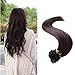 Sunny 20inch #2 Dark Brown Pre Bonded Keratin Fusion nail U Tip Long Straight Remy Human Hair 1g/s Total 50g Utip Hair Extensions