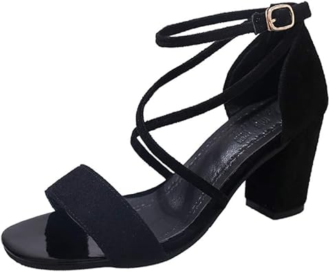 black box heel sandals