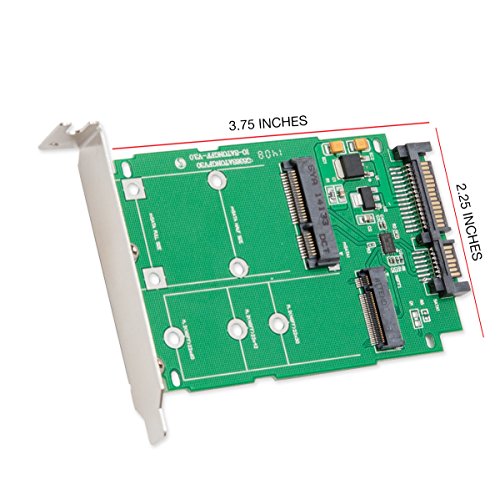 M.2 B-Key SATA or Mini-SATA mSATA SSD to SATA III 2.5 Adapter, Convert mSATA or M.2 SATA SSD to a 2.5