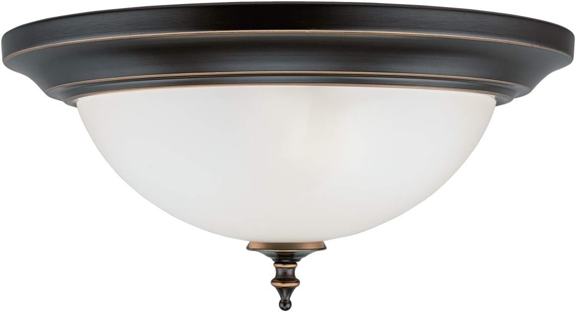 Westinghouse Lighting 6304840 Harwell 33 cm Indoor Flush Mount Ceiling Fixture, Amber Bronze Finish with Frosted Glass - Image 4