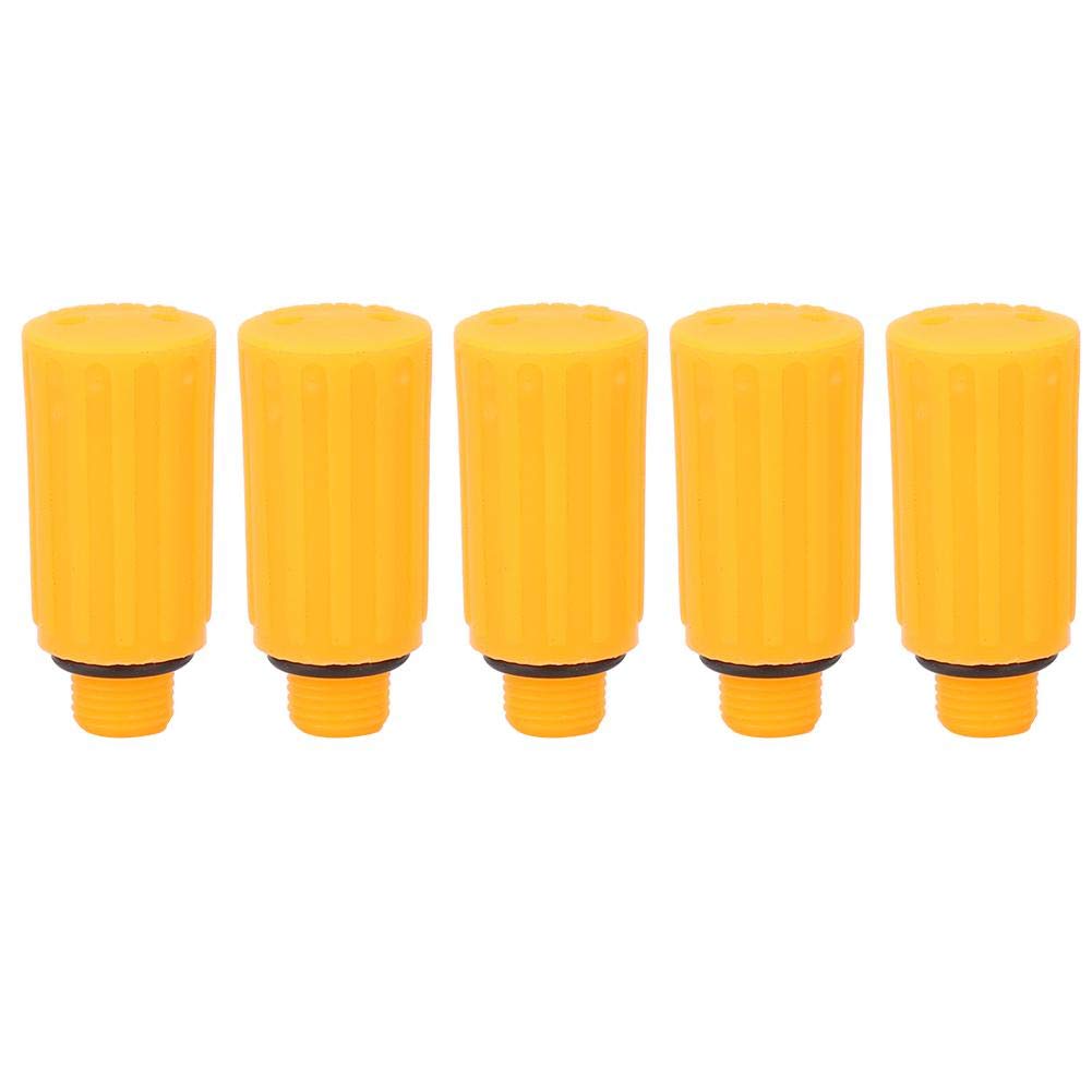 Air Compressor Breather, 5pcs 9mm Yellow Breathing Rod Vent Cap Air Compressor Pump Accessories, for Most of Piston Type Air Compressors