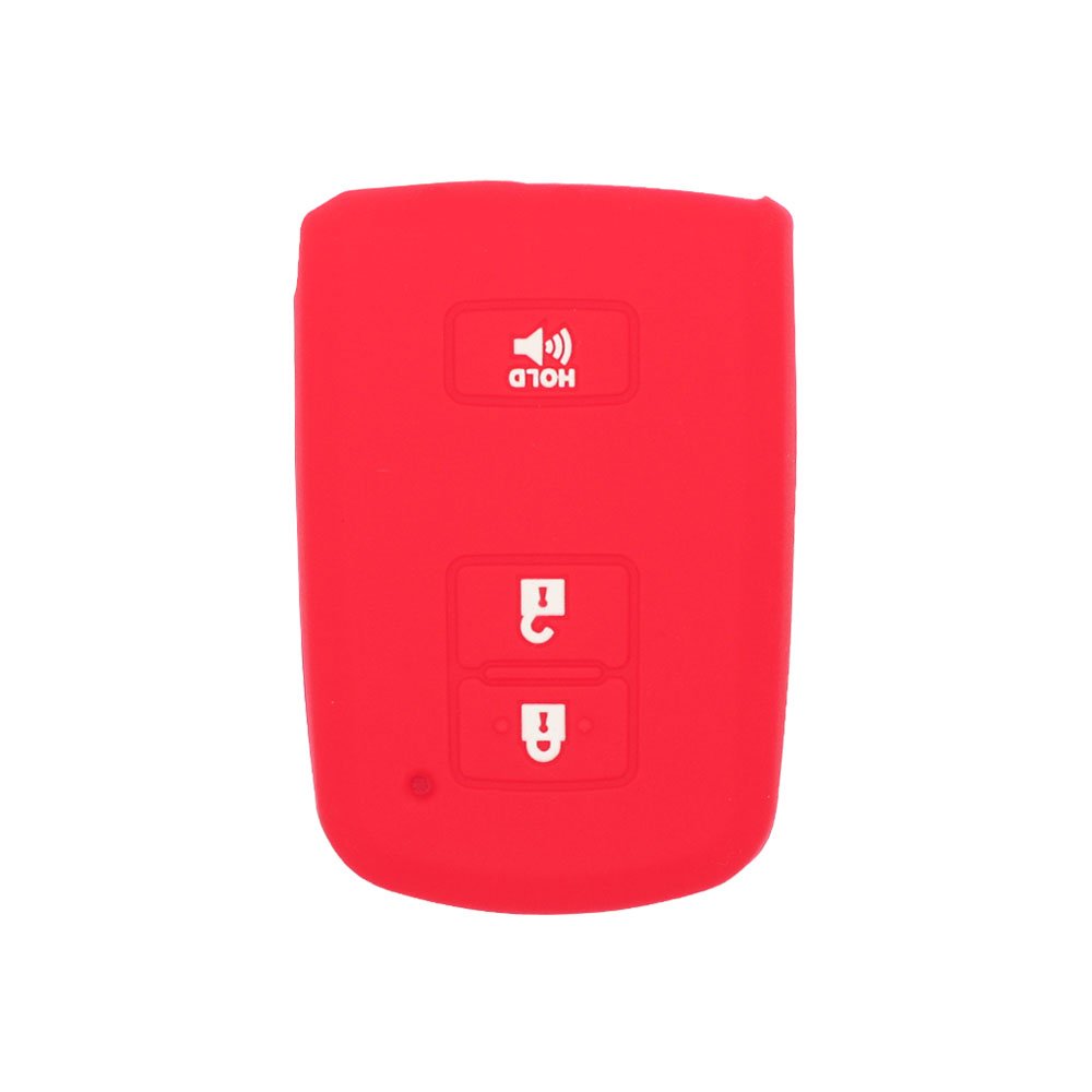 BROVACS Silicone Cover Protector Case Holder Skin Jacket Compatible with TOYOTA 3 Button Smart Remote Key Fob CV2401 Red
