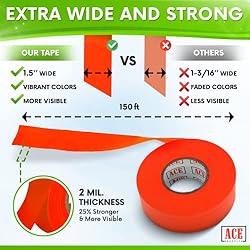 Pink Flagging Tape 12 Pack - Non-Adhesive