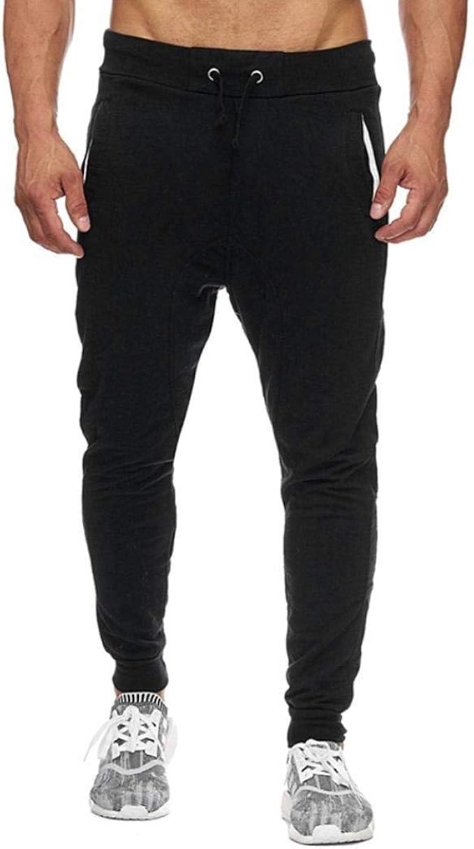 Men's Jogging Pants Elastic Cuffed Training Drawstring Casual Athletic Simple Estilo Sports