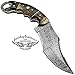 Ram Horn 9.5'' Fixed Blade Custom Hand Made Damascus Steel Hunting Knife 100% Prime Quality with Leather Sheath
