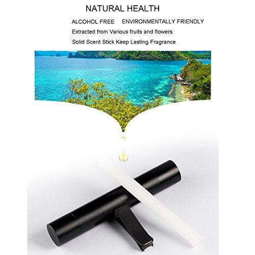 Speder Car Air Freshener Vehicle Vent Clip Fragrance Diffuser with Refill Bars(4 Trial Scents Bar and 1 Sponge Bar) Solid Air Purifier for Car Home Bathroom Office
