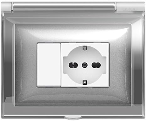 BTICINO IDROBOX Cover UNIVERSALE PROTETTIVA IP44 3 POSTI (SPORTELLO CHIUSO) 26603 *, grey - Image 5
