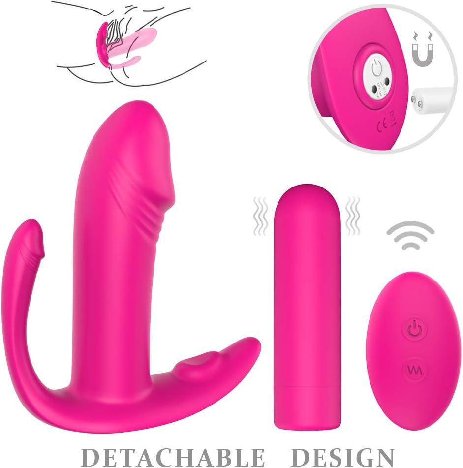 Intelligent Heating Wearable Masturbator Toy for Women, Quiet Remote Control Dido Waterproof Silicone Stick Powerful with 9-Frequency Modes Massger Adult Toy Tshirt