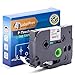 Replace Tze 231 Tape 12mm 0.47 Inch Laminated Black on White TZe-231 TZ-231 Compatible with P Touch Label Maker PTD210 PTH100 PTH110 PTD400 PTP700, 26.2 Feet, 2 Pack