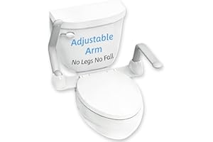 Toilet Safety Rails,Toilet Rails Heavy Duty (520 lbs) Hand Rail,Toilet Seat Riser with Handles,Easy Installation for Handicap