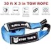 Stay There 3'' x 30 ft Recovery Tow Strap, Heavy Duty with 30,000 lb Capacity-Emergency Towing Rope for Recovery Vechiles-Storage Bag (Blue)