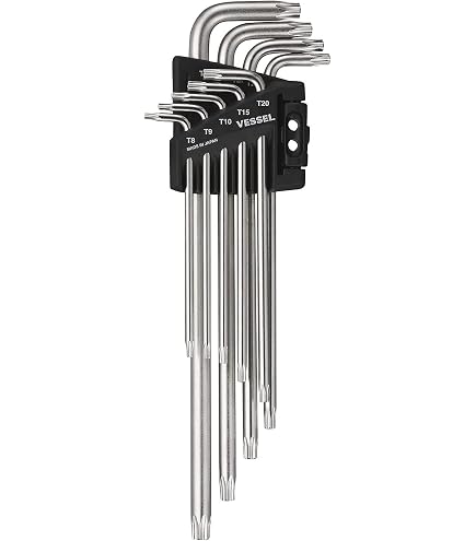 VESSEL Ball End TORX L-Key Wrench 9PC. Set No.8509BTXU 8509BTXU