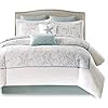 Harbor House 4-Piece Maya Bay Cotton Embroidered Oversized Comforter Set, Queen, White