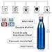 Sfee 25oz Vacuum Insulation Water Bottle - Double Wall, BPA-Free, Stainless Steel, Leak Proof-Large Cola Sports Travel Bottles Cup Perfect for Men, Outdoor, Fitness, Camping, Cycling + Cleaning Brush