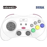 Retro-Bit SEGA Saturn® PRO - 2.4GHz Wireless Pro Controller for Sega Saturn, Sega Genesis Mini, Switch, PC, Mac - Includes 2 