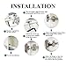 TamBee 175 Degree Hinges Frameless Cabinet Doors Hinges Face Soft Close Wardrobe Door Self Closing Stainless Steel Hydraulic Buffer Dampers for Cupboard Gate,Long Tail(Full Overlay)