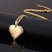 U7 I Love You Necklace that Hold Pictures 18K Gold Plated Heart Pendant Women Photo Locket Jewelry