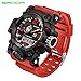 AIMES Men‘s Watches Sports Outdoor Military Waterproof Wtch Dual Display Digital Big Wrist Watch Tactical Multi Function Tactics LED Alarm Stopwatch