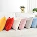 Home Brilliant Spring Decor Solid Supersoft Corduroy Pillow Cover 18x18 Decorative Velvet Throw Pillow Cover with Zipper for Bedroom Living Room, Sofa, Couch Bench, Light Blue, 18