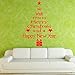 LEERYA Christmas Tree Letters Stick Wall Art Decal Mural Home Room Decor Wall Sticker (43x70cm, Merry Christmas)