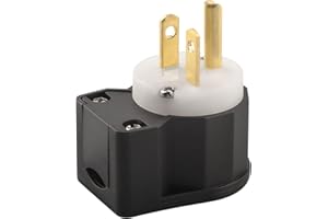 5366-CA 20 Amp 125 Volt Right Angle Plug for Leviton Plugs,125V Straight Blade Extra Hard Use SpecificationGrade Plug for Cor