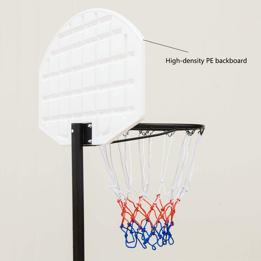 HaoKang Portable Basketball Hoop Height Adjustable System w/Wheels, Outdoor with 28”  Background for Children : Sports & Outdoors