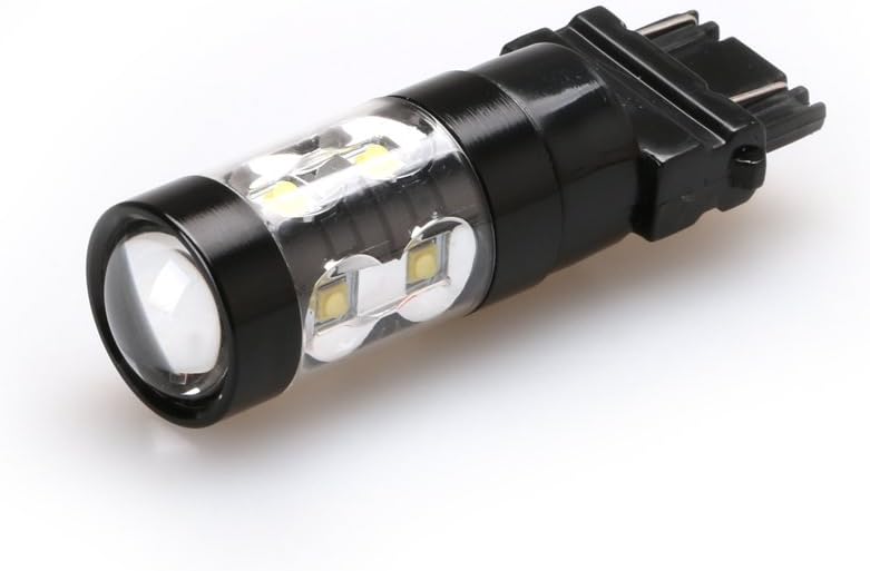 Lumiplux 3157 P27/7W W2.5X16Q 12V 24V Red LED Car Light Bulb 12X5W High Power for turn signal brake parking tail Light (Pack of 2)
