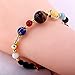 CH Women Handmade Galaxy Solar System Bracelet Universe Nine Planets Star Natural Stone Beads Bangle