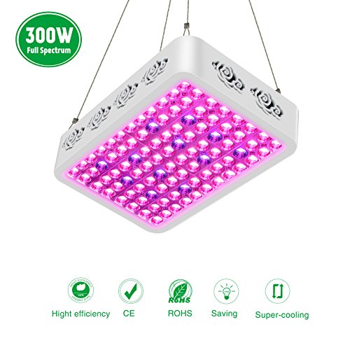 Lightimetunnel LED Grow Light Full Spectrum 300W, Reflector LED Plant Growing Light with Heatproof Casing, for Greenhouse Hydroponic Indoor Plant Growth