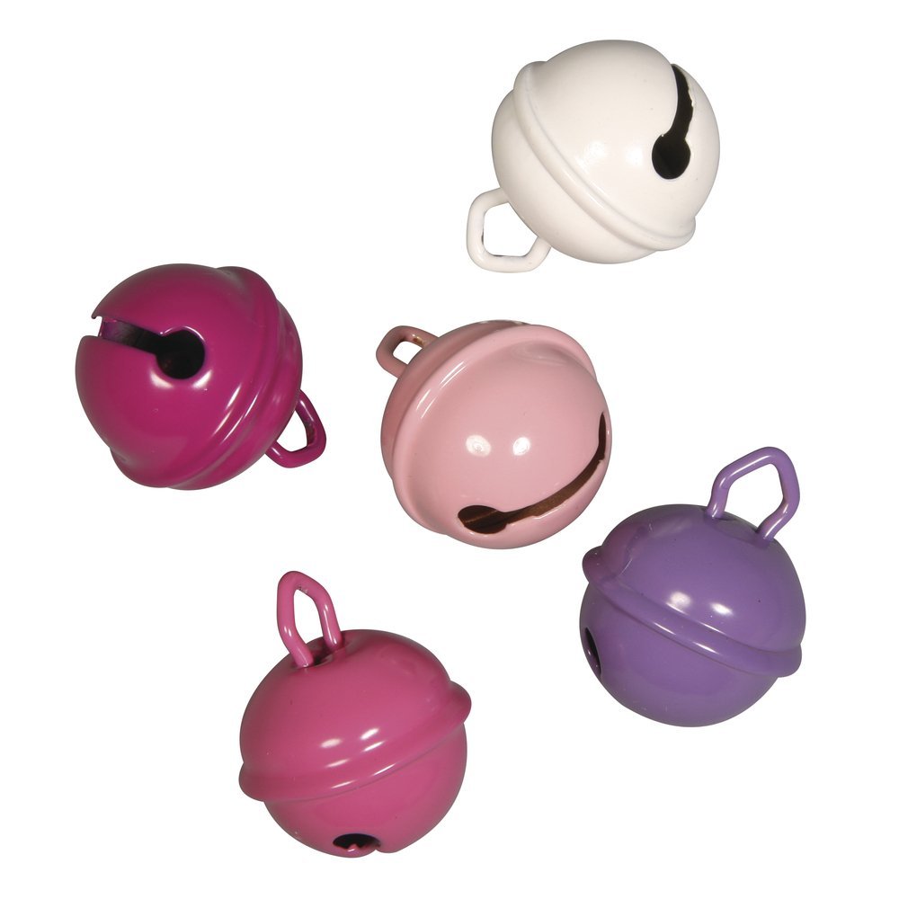 RAYHER 25075000 Metal Bells, pink mix, 19 mm, 5-Pieces