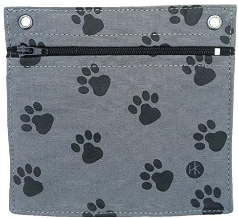 HipKlip Dog Paw - Grey Corner Pocket with 1 Klip - Designed to hold Flip Phones and Small Blackberrys