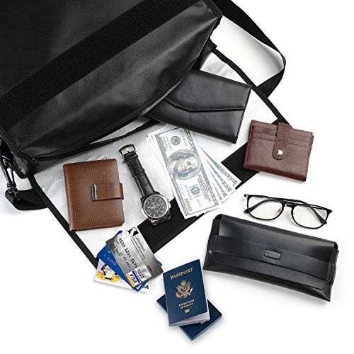 Large Fireproof Bag Anti-Irritation 15 x 12 x 5” Silicone Coated Fire Water Resistant Money Bags XL Size Safe Storage for Money, Documents, Jewelry and Passport