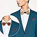 b.m.c 808 Ave Wooden Bowtie Colors Wood Adjustable Matching Pocket Square Cufflink Set