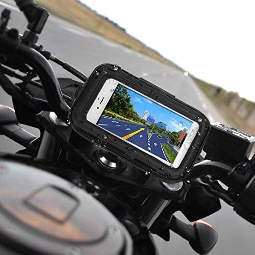 WongPing 5.0 inch Waterproof 360 Bike Motorcycle Motorbike Case Bag Mount Holder GPS Sat Nav Devices Cellphone