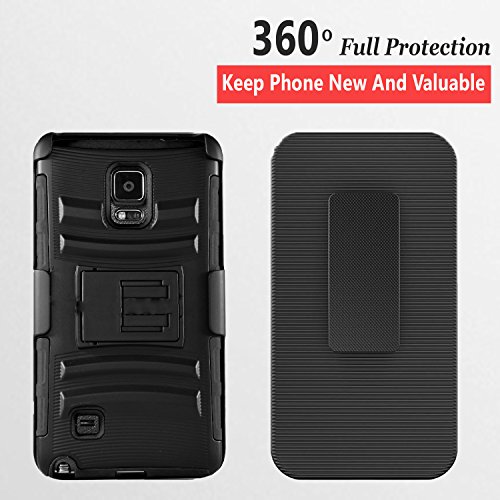 Note 4, Galaxy Note Case, Dual Layers [Combo Holster] Case And