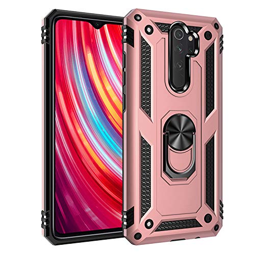 BestST shell for Xiaomi Redmi Note 8 Pro, + HD Screen Protector [Rugged Armor] Dual Layer Ultimate Rugged Anti fingerprint Anti Shock Dual Layer Full Body Protective Armor Case,RoseGoold — image 1