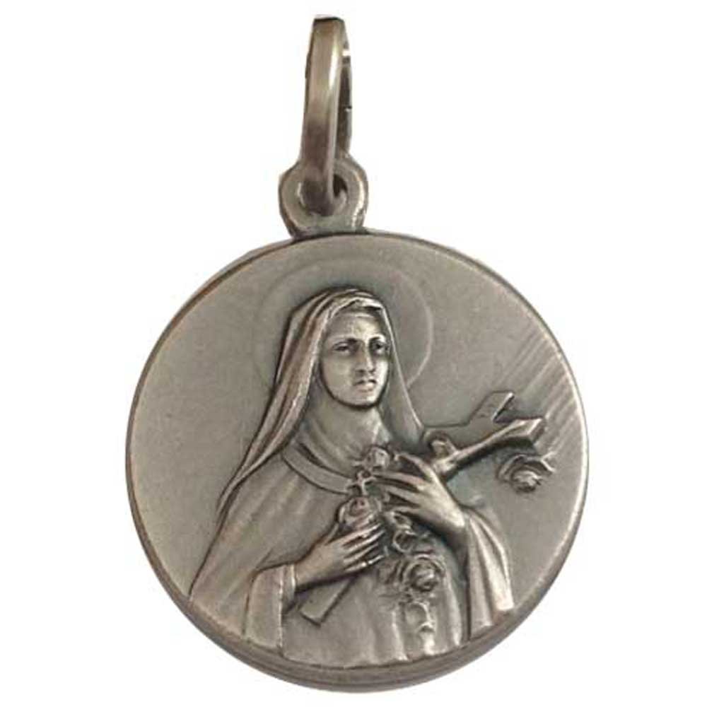 I G J 925 Sterling Silver Saint Therese of Jesus Child Medal - Protector of Sicks
