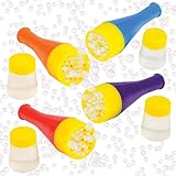 ArtCreativity Mini Blizzard Bubble Blower Set Set of 4 Bubble Blasters with 4 Bottles of Bubble Mixture - Vibrant Assortment of Color - Non-Toxic Plastic - Best Summer Toys for Boys and Girls