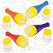 ArtCreativity Mini Blizzard Bubble Blower Set – 4-Pack Bubble Blasters with Bubble Mixture – Colorful Bubble Pipe Toys for Kids – Fun Summer Bubble Trumpet Set for Outdoor Play and Party Favors