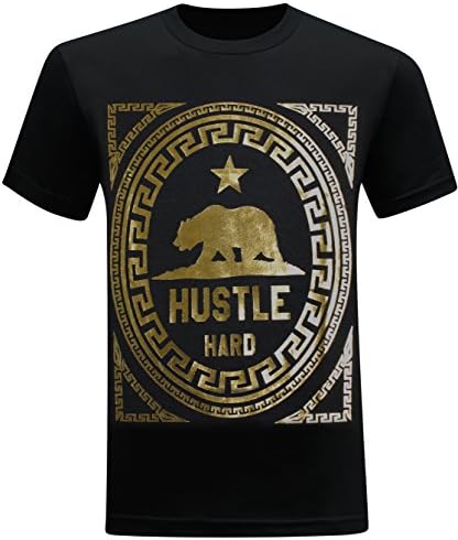 California Republic Golden Seal Men's T-Shirt - (X-Large) - Black
