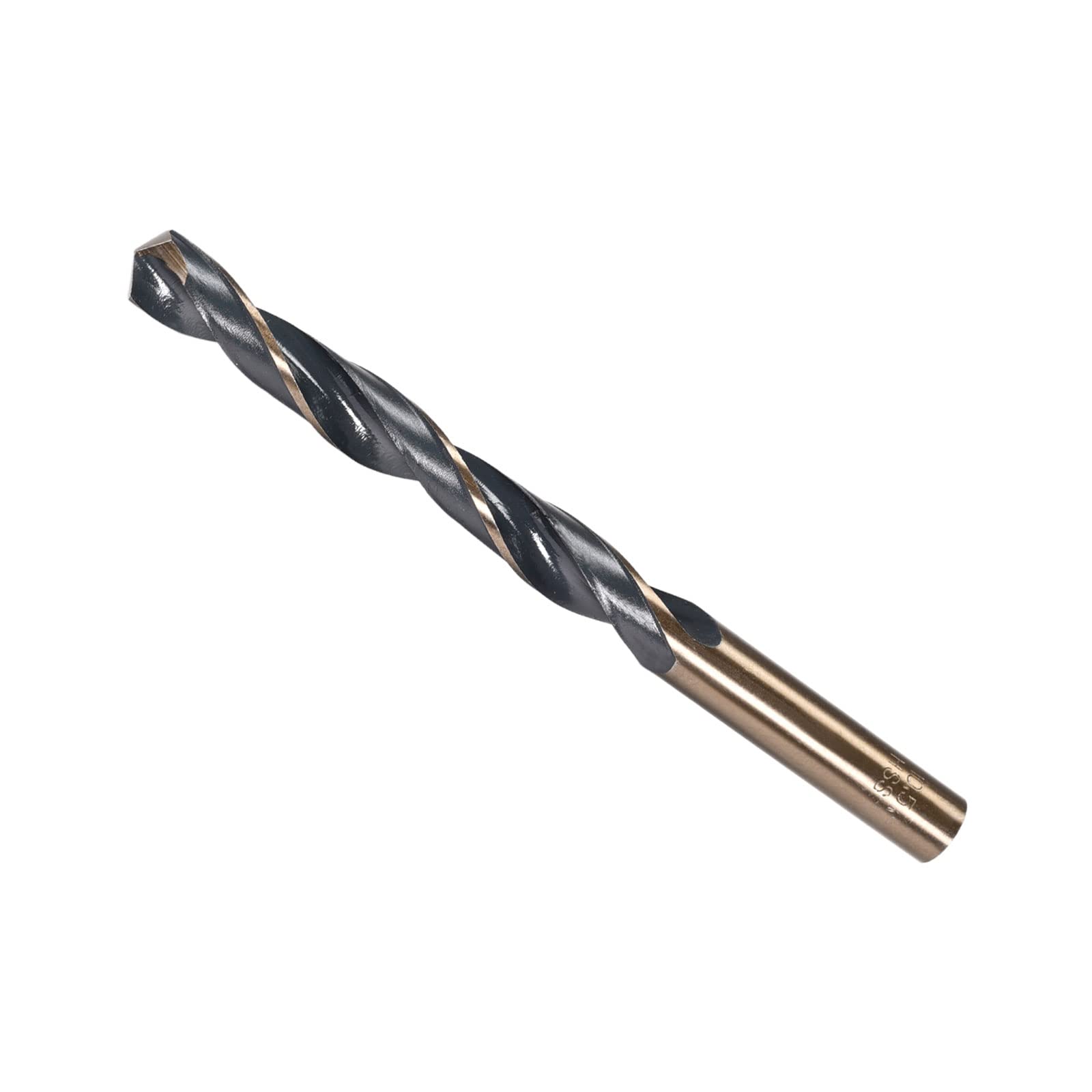CoCud Twist Drill Bits, 10.5mm Cutting Edge, Titanium & Nitride Coated High Speed Steel 4341 Round Shank - (Applications: for Stainless Steel Drilling Machine), 1-Piece