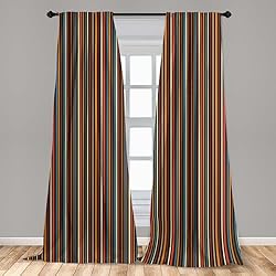 Ambesonne Striped Window Curtains Pack of