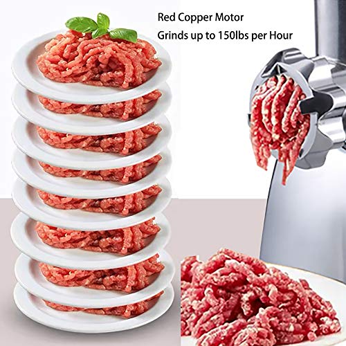 Sunmile SM-G31 Electric Meat Grinder - Max 1HP 800W- ETL Meat Mincer Sausage Grinder, Stainless Steel Cutting Blade, 3 Stainless Steel Grinding Plates, 1 Big Sausage Stuff - Thumbnail 3